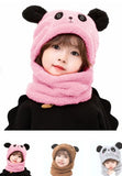 Kids Winter Panda Wool Cap With Neck Warmer – Warm And Cozy