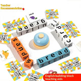 1 Set Spelling Cube Flash Cards With Bell