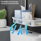 3 Layer Over The Toilet Rack Plastic Space Saving Vertical Toilet Stand Punch- free Bathroom Supplies Bathroom Storage Rack
