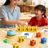 1 Set Spelling Cube Flash Cards With Bell